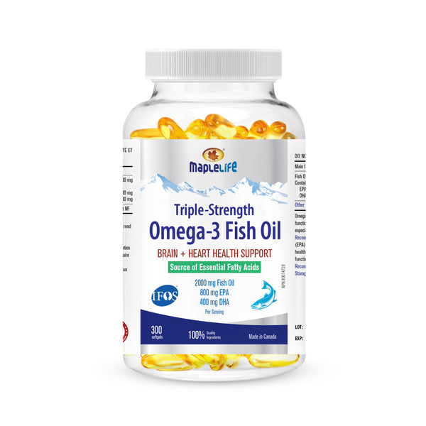 Triple-Strength Omega-3 Fish Oil 2000mg 300 Softgels