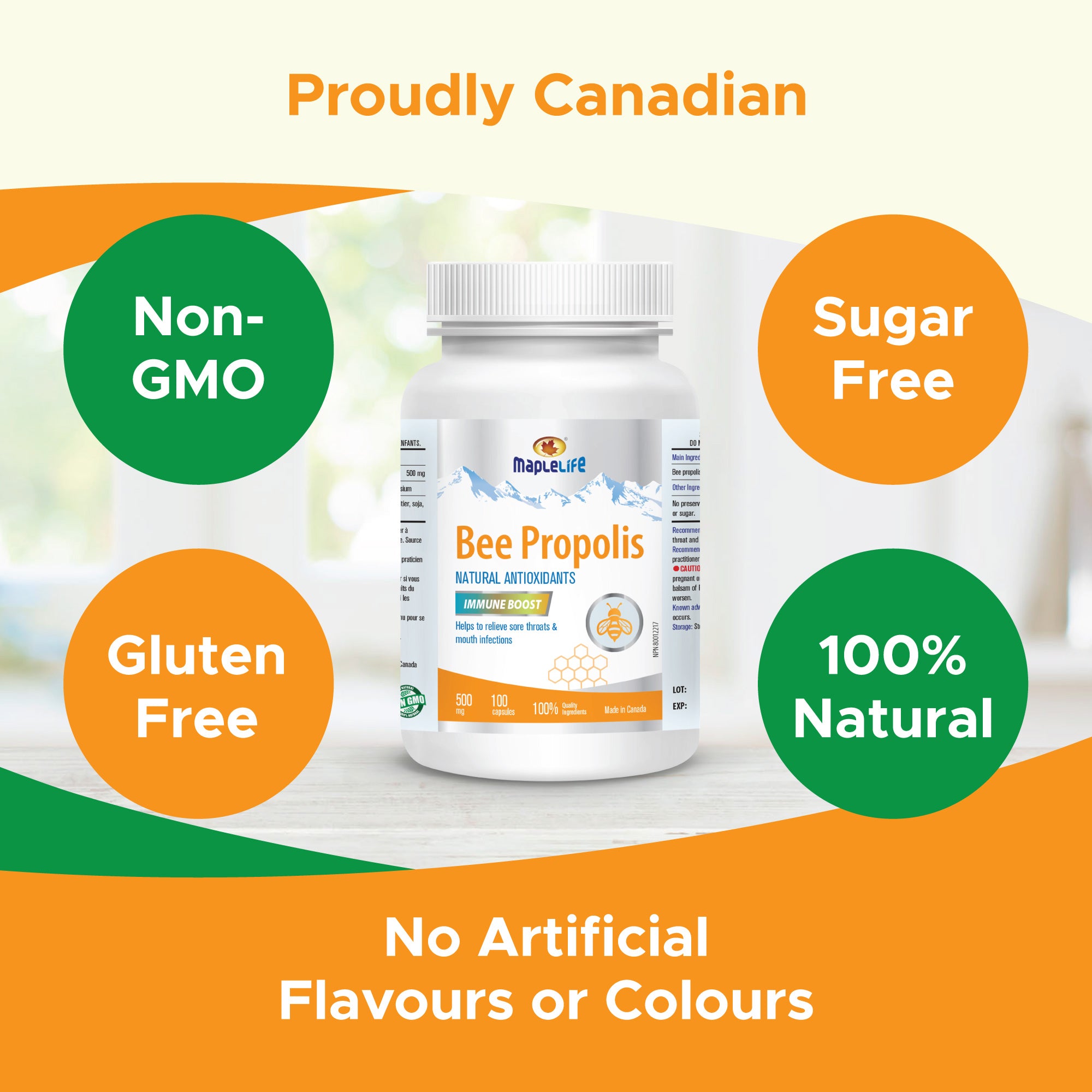 Bee Propolis 500mg 100 Capsules