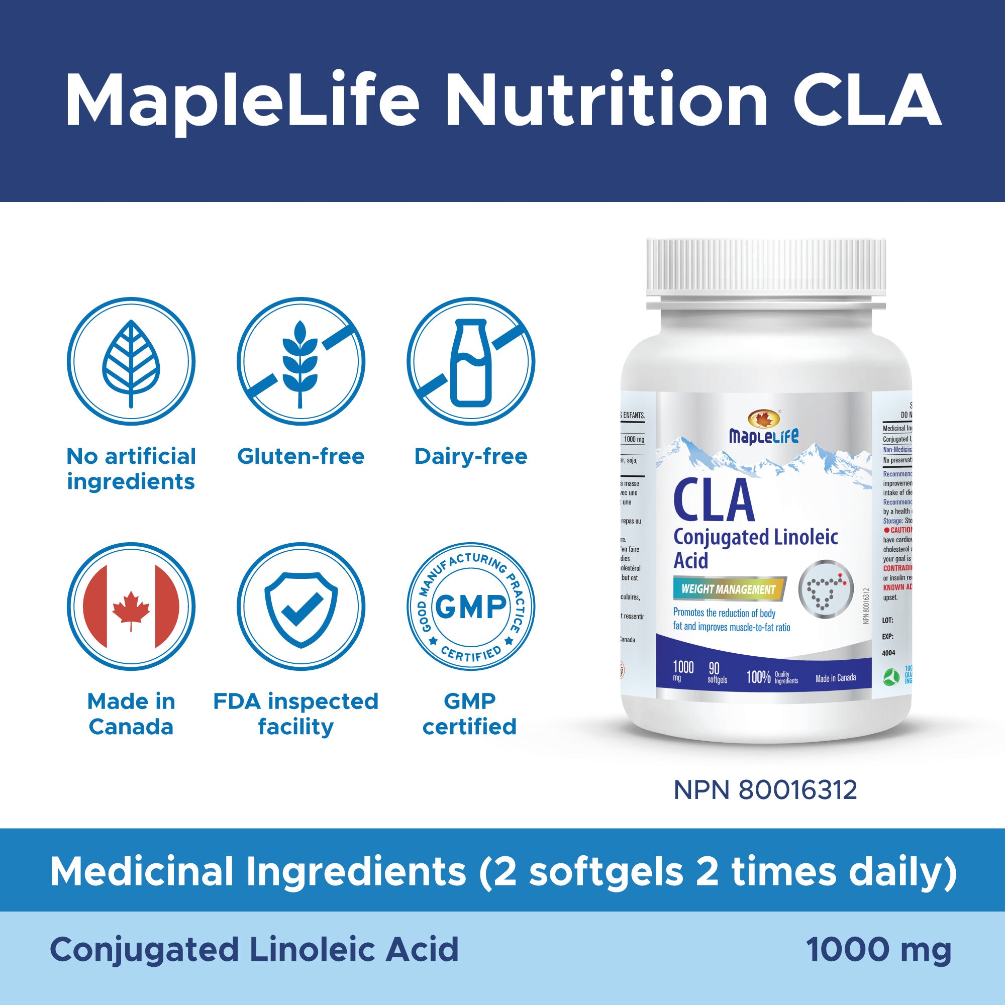 Conjugated Linoleic Acid (CLA) 1000mg 90 softgels