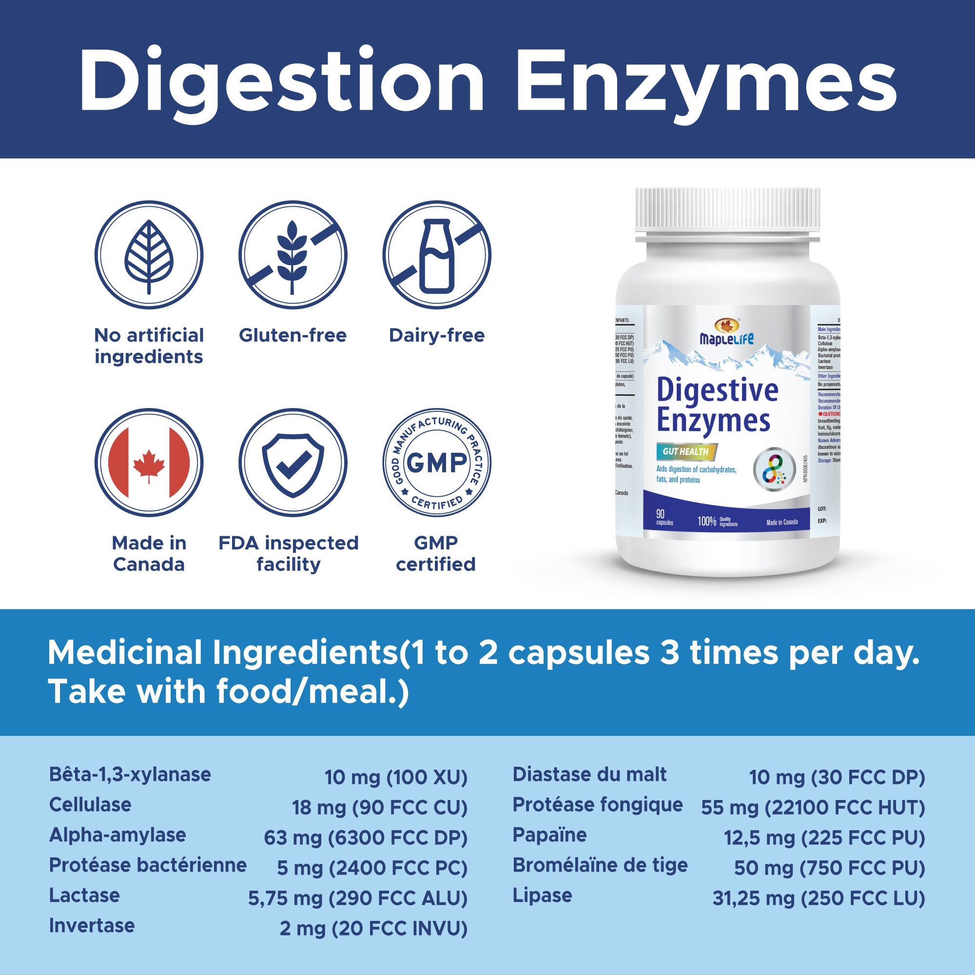 Digestive Enzymes 90 Capsules