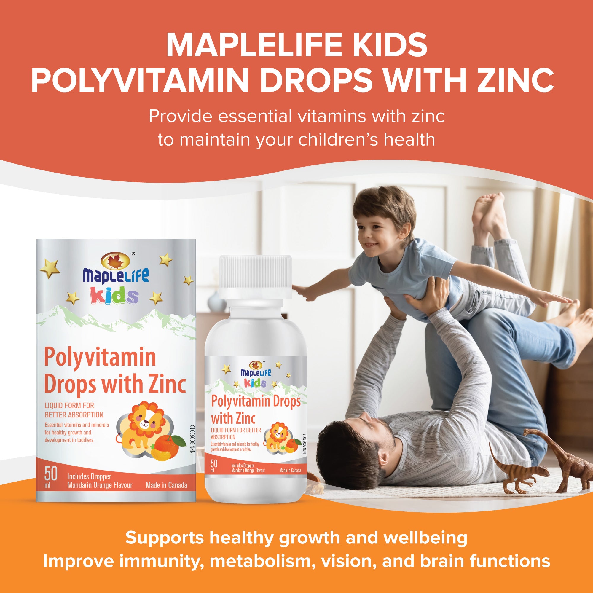 Polyvitamin Drops with Zinc 50ml