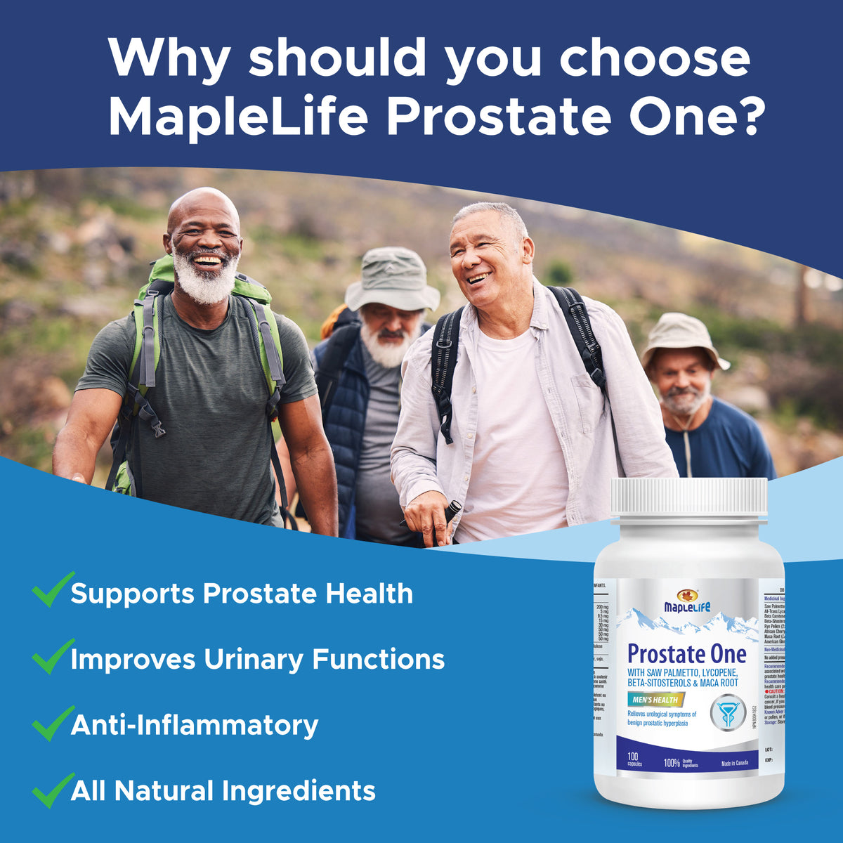 Prostate One 100 Capsules – MapleLife Nutrition