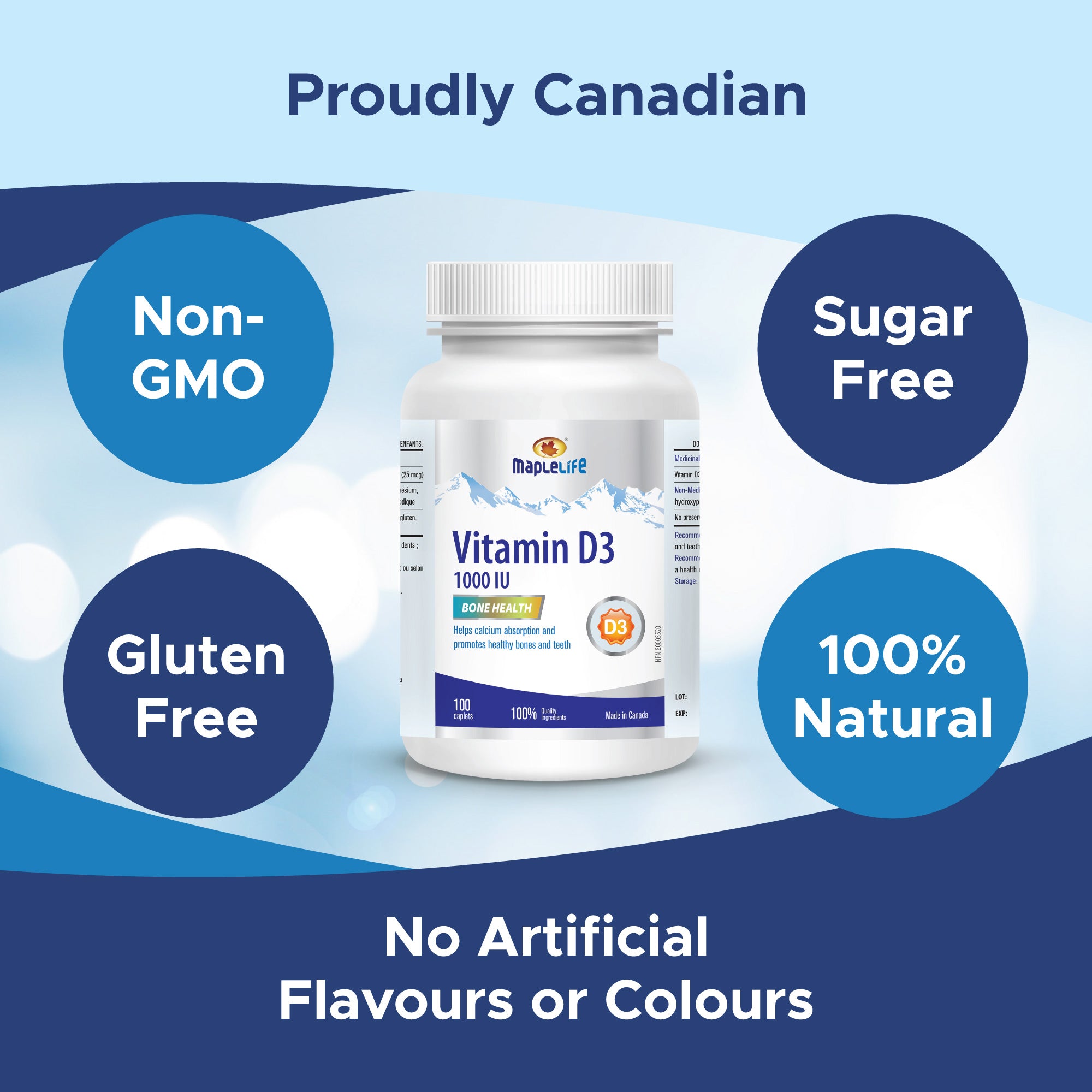 Vitamin D3 1000IU 100 Tablets