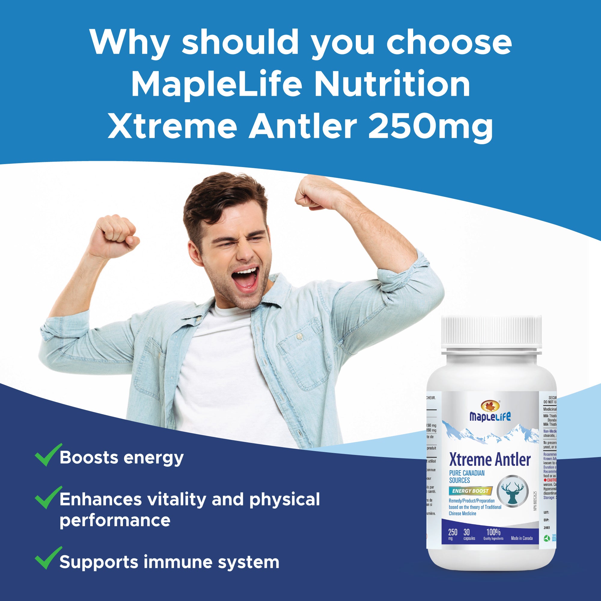 Xtreme Antler 250 mg 30 Capsules