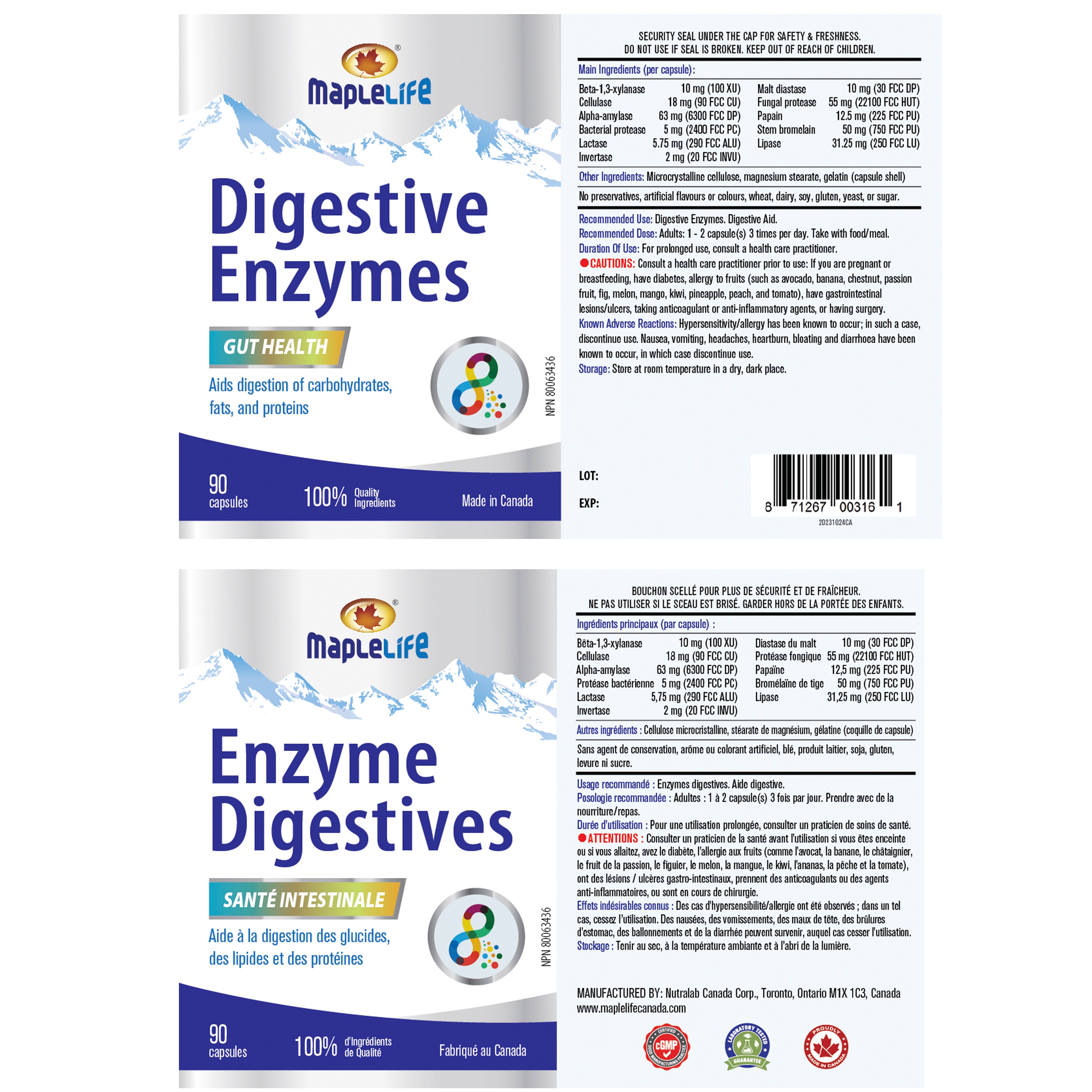 Digestive Enzymes 90 Capsules