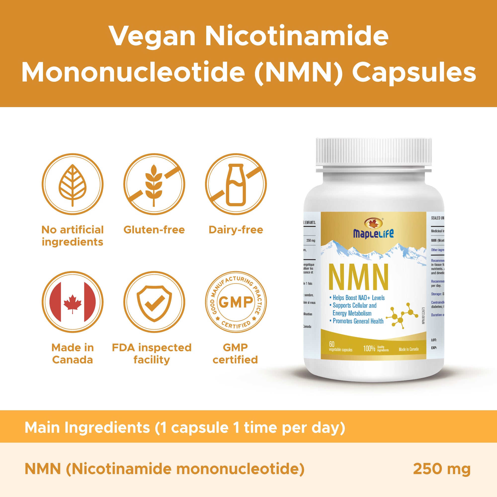 NMN 250 mg 60 Capsules