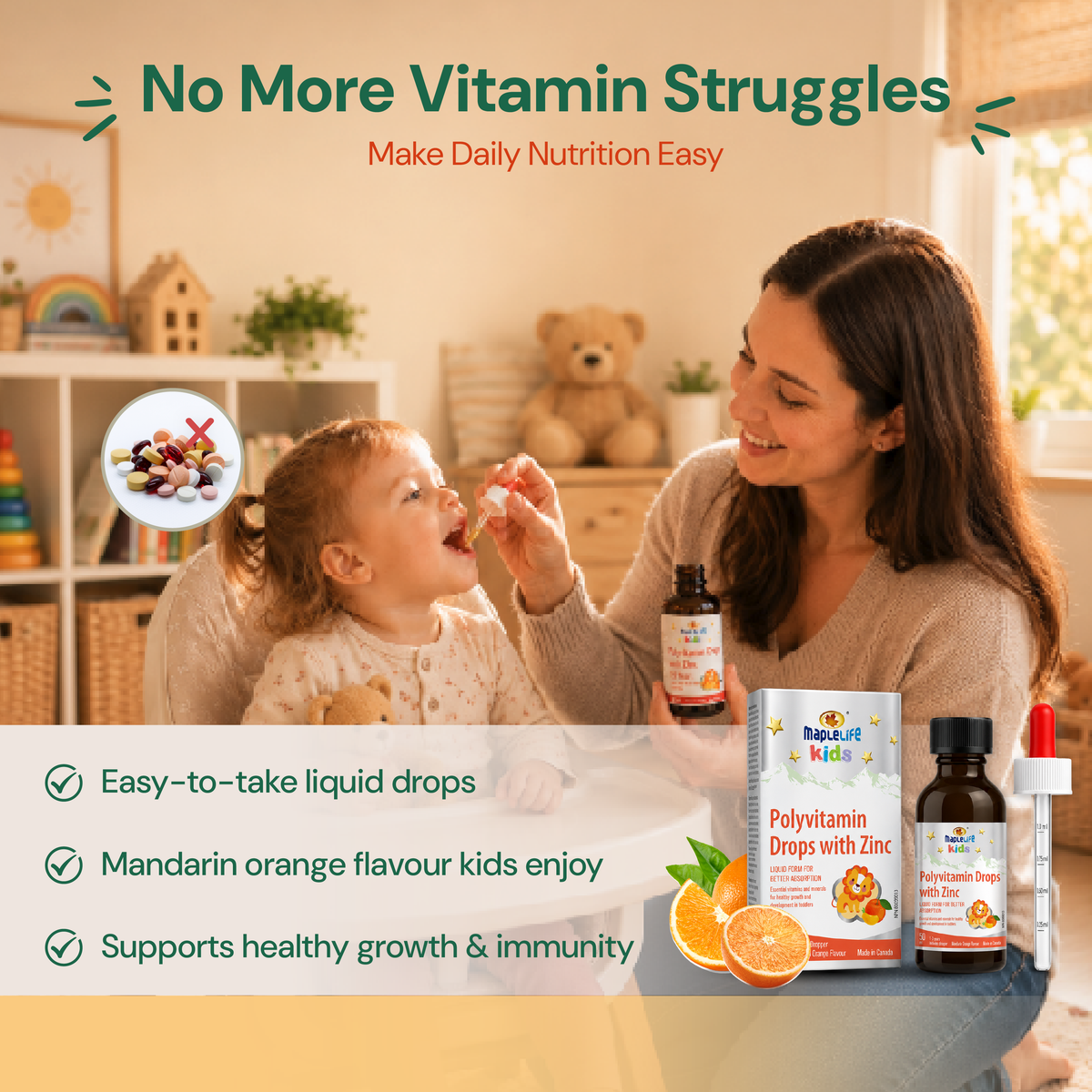 Polyvitamin Drops with Zinc 50ml – MapleLife Nutrition