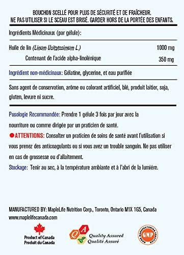 Flaxseed Oil 1000mg 100 Softgels