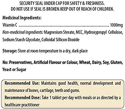 Vitamin C 1000mg 100 tablets