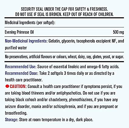 Evening Primrose Oil 500 mg 90 Softgels