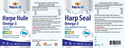 Harp Seal Oil 500mg 300 Softgels (Not Available for US Customers)
