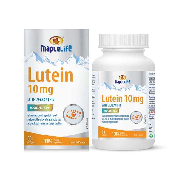 Lutein 10mg with Zeaxanthin 60 Softgels Product Image