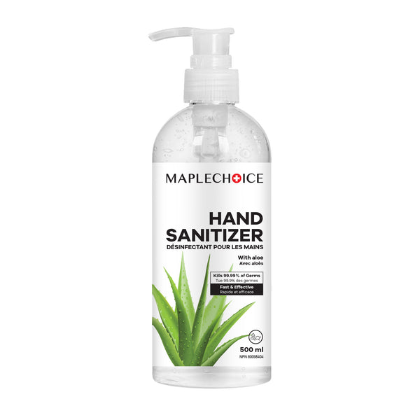 MapleChoice 500 ML Hand Sanitizer with Aloe Vera Extract Product Image