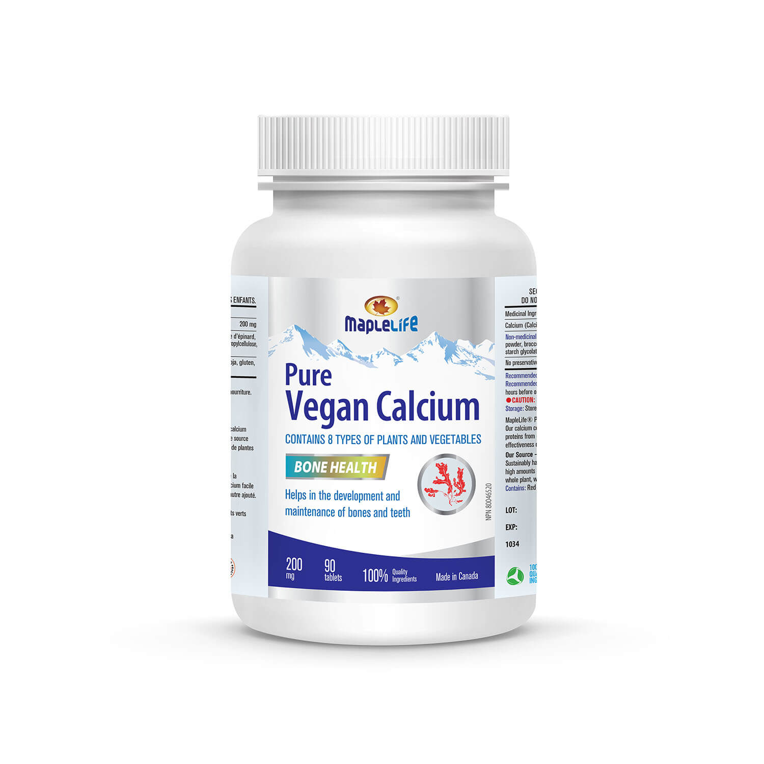 Pure Vegan Calcium 200mg 90 Tablets